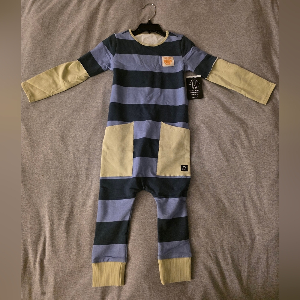 Toddler Boy - Big Hip Pocket Rag Romper- RARE
